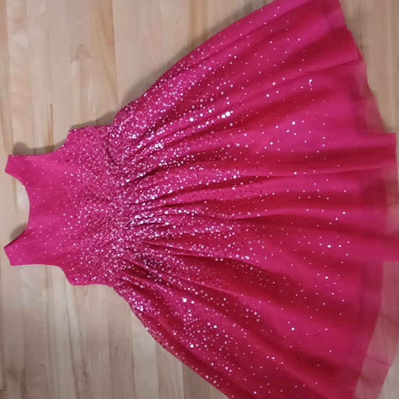 H&M Red sparkle Dress size 9-10 - Picture 1 of 6